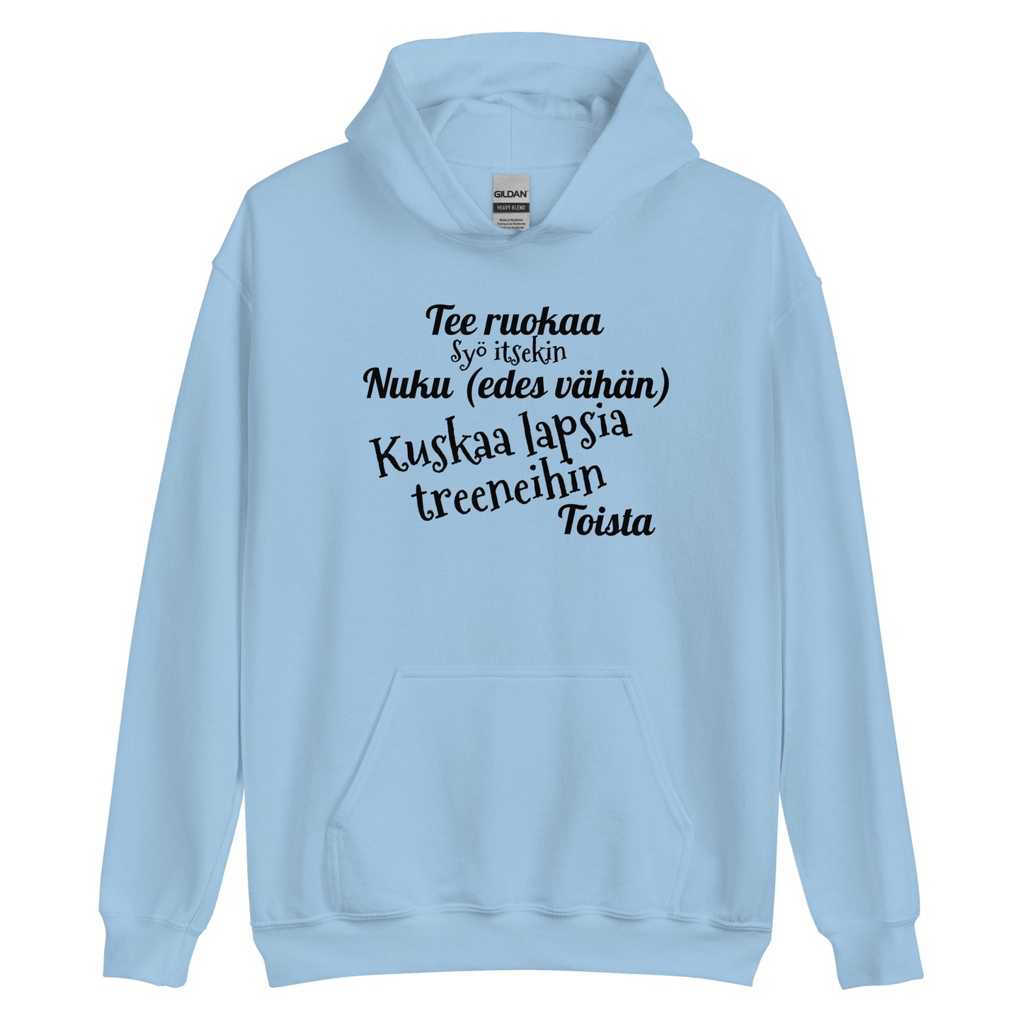Kuskaa lapsia treeneihin huppari unisex