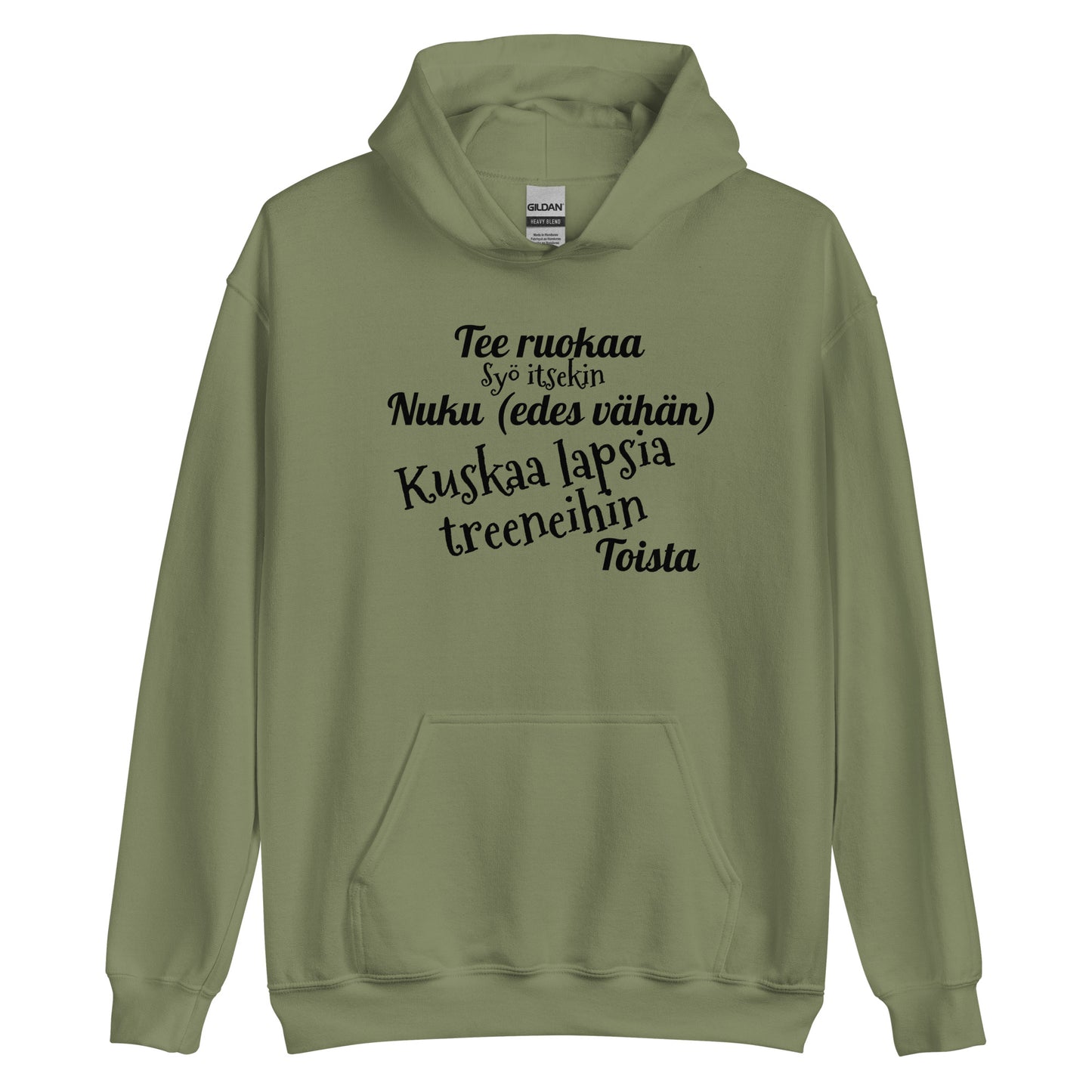 Kuskaa lapsia treeneihin huppari unisex