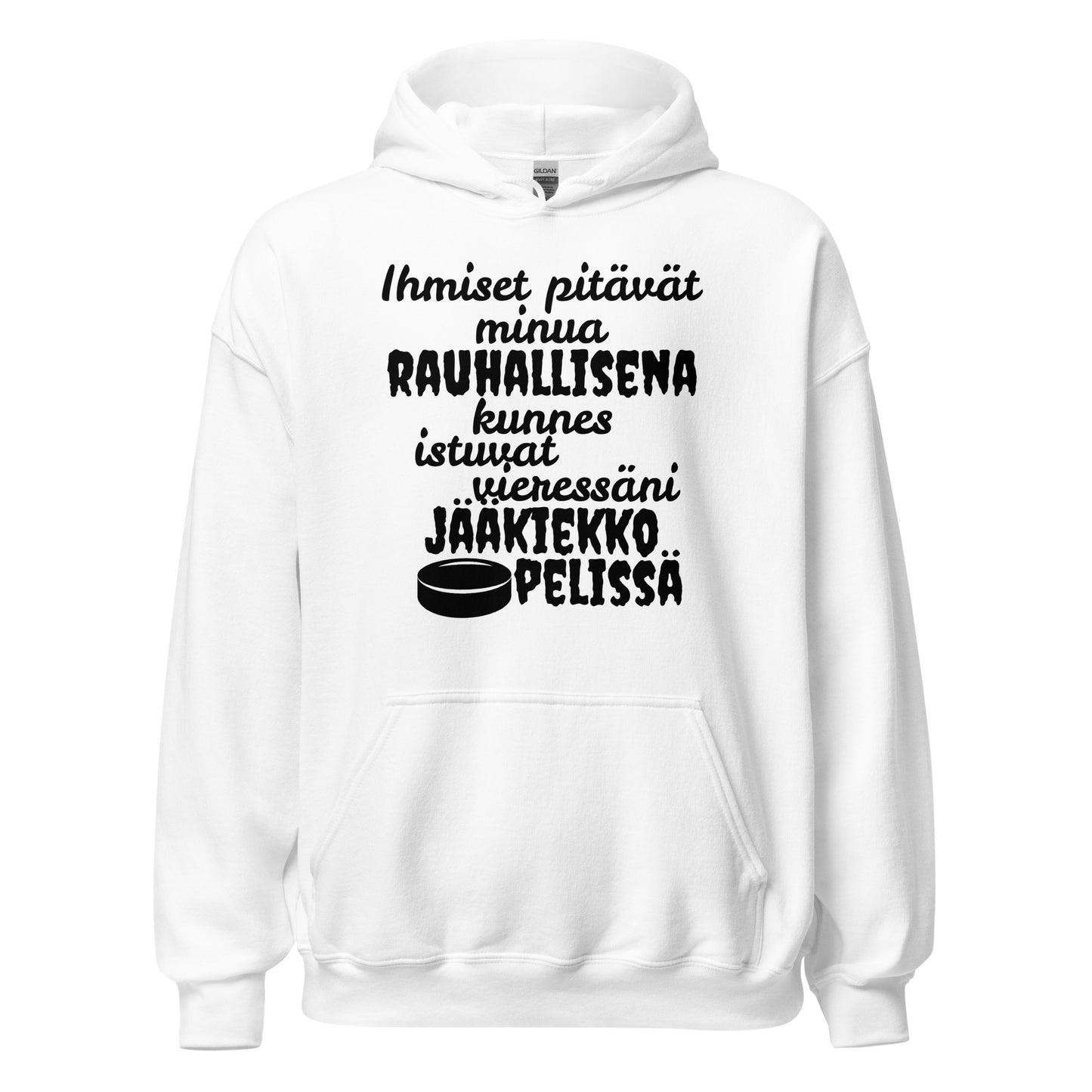 Rauhallisena kunnes jääkiekko huppari unisex