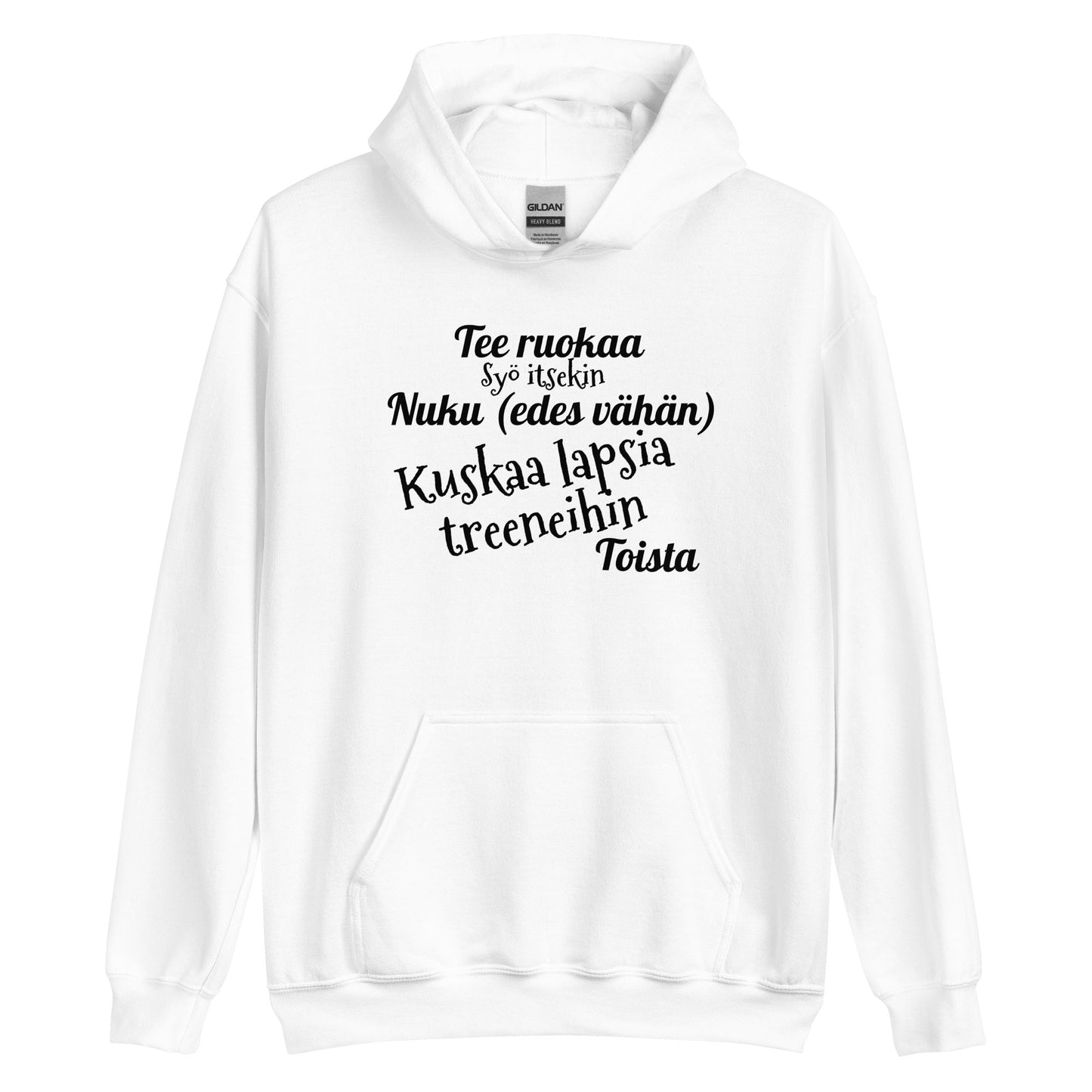 Kuskaa lapsia treeneihin huppari unisex