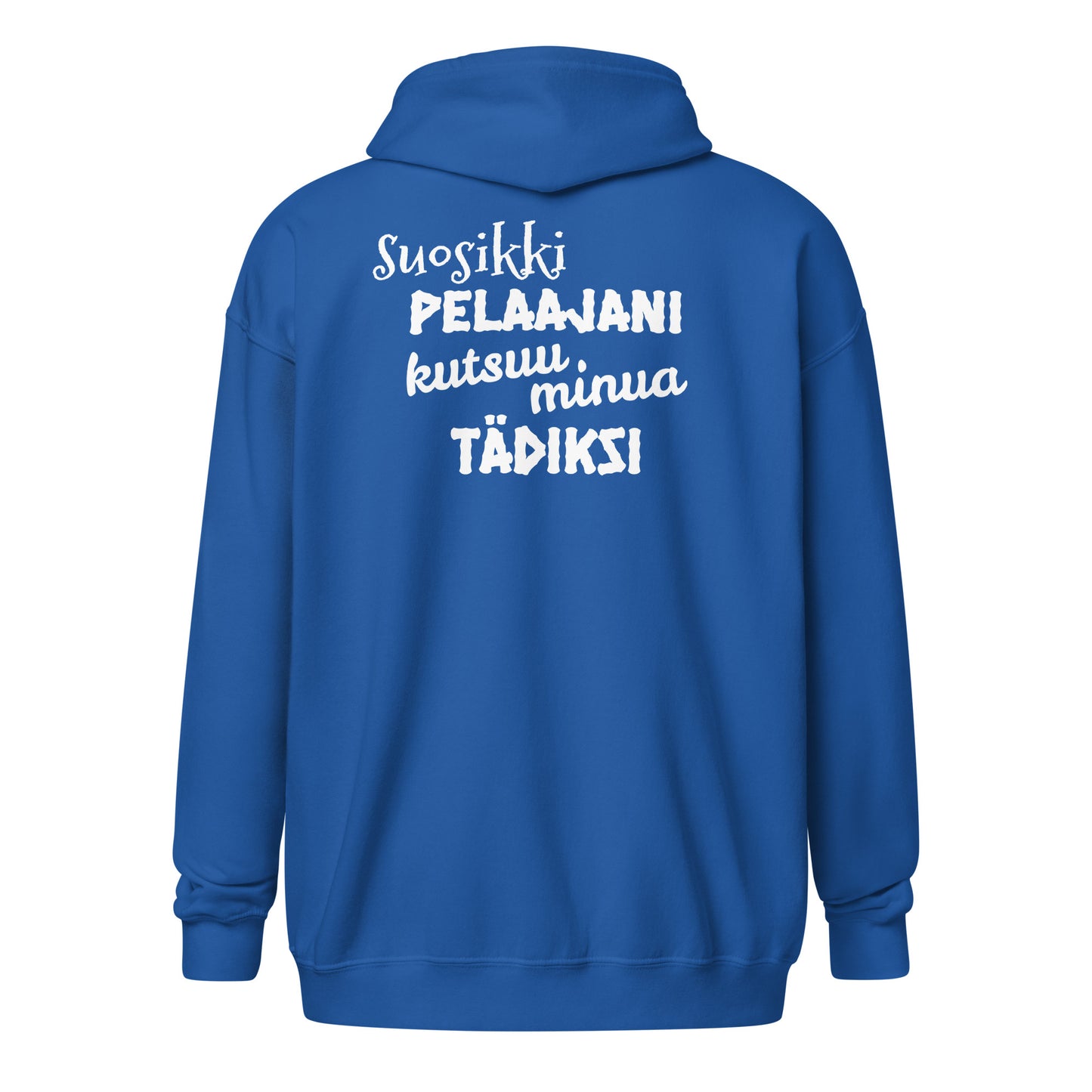 Suosikkipelaajani tädiksi vetoketjullinen huppari unisex