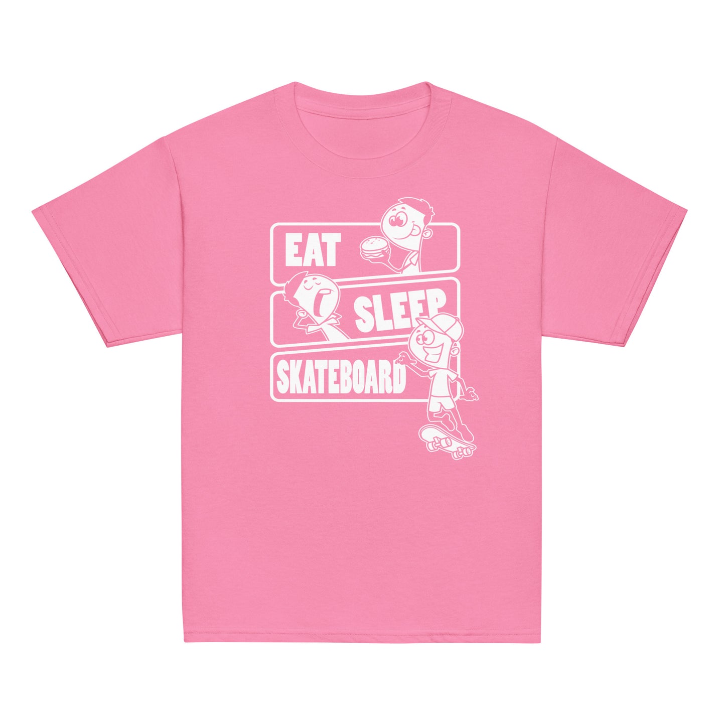 Lasten Eat Sleep Skateboard t-paita