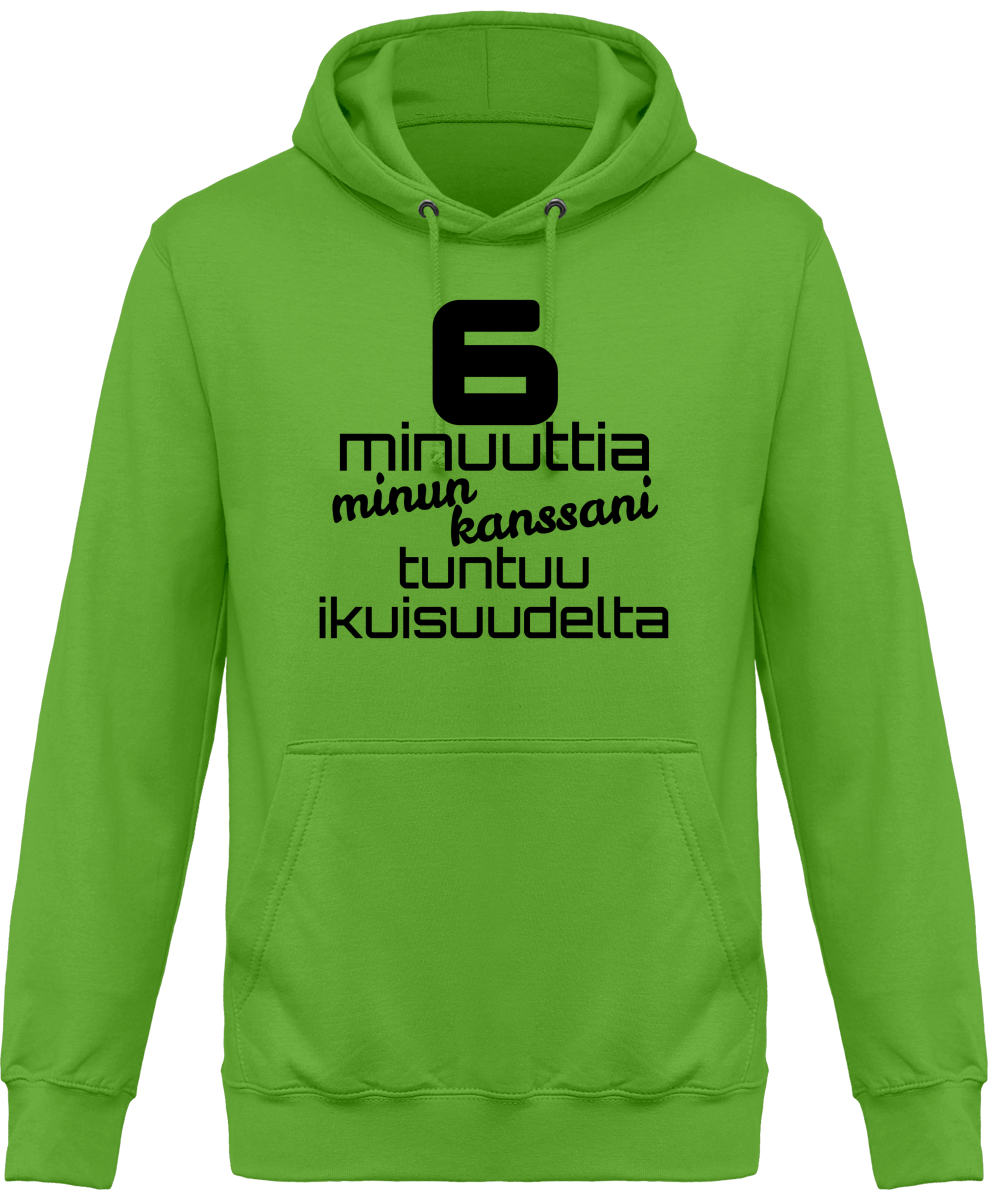 6 minuuttia paini huppari unisex