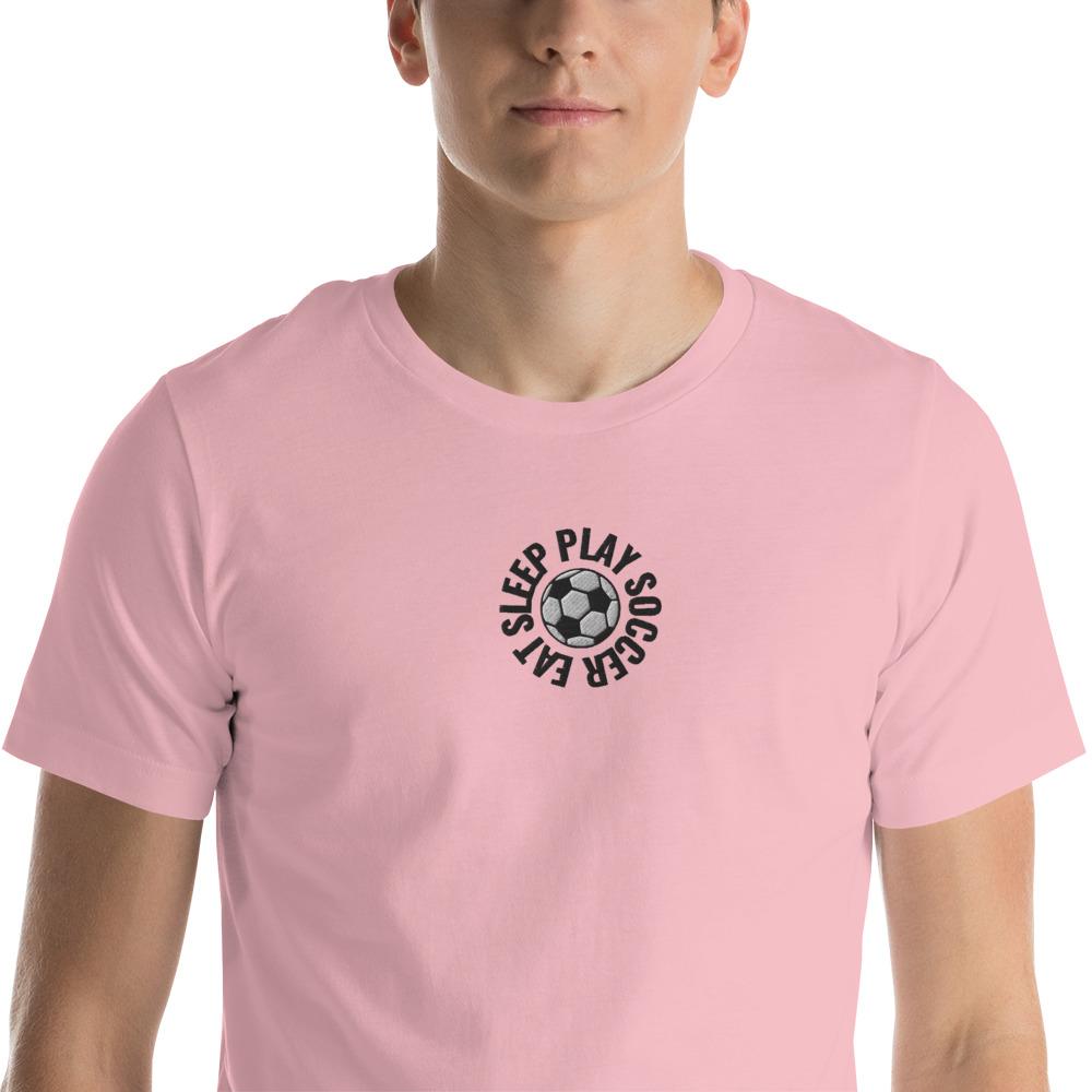 Bodeerattu Eat Sleep Soccer t-paita unisex - FourFan