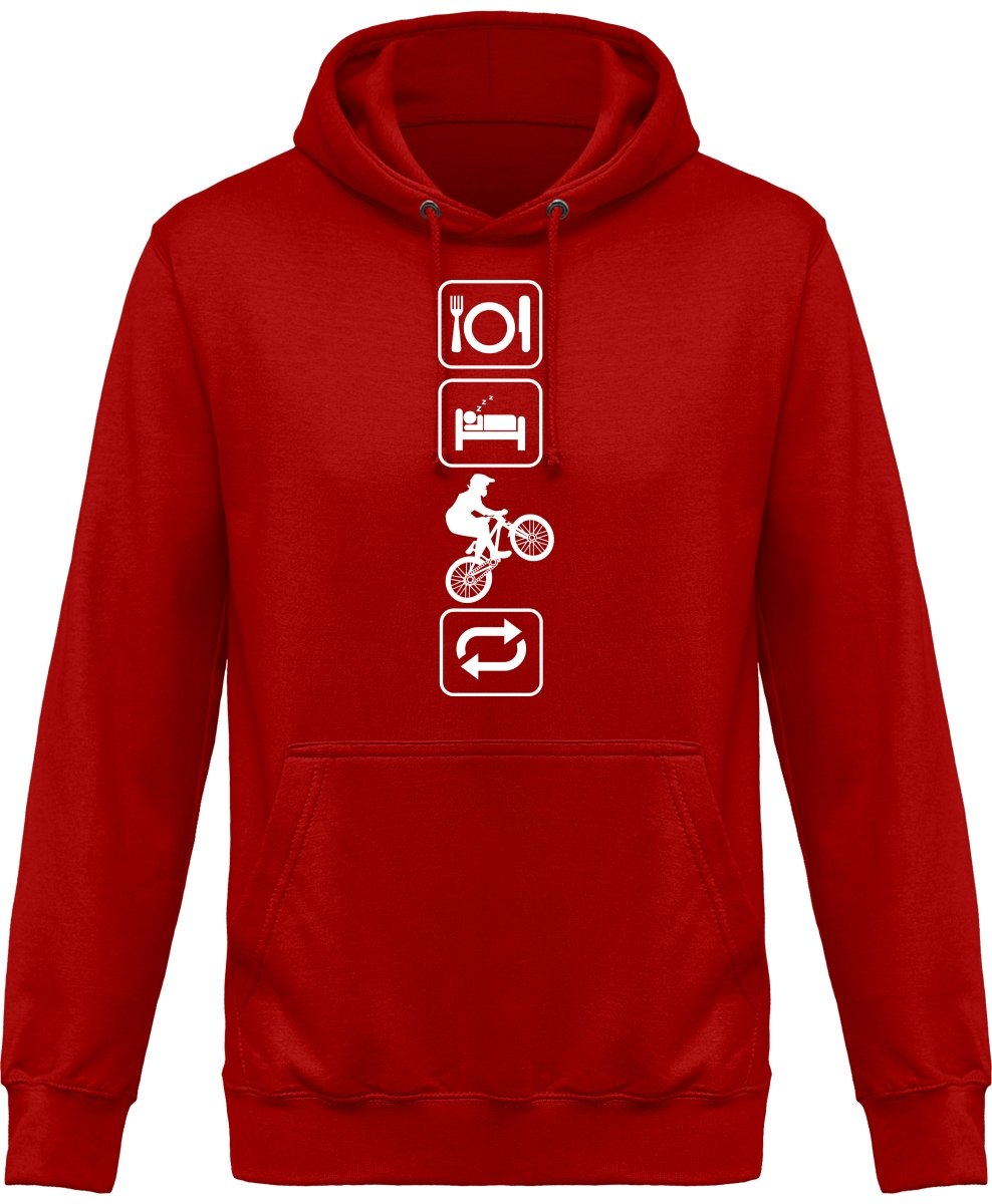 Eat, Sleep, Maastopyöräile huppari unisex - FourFan