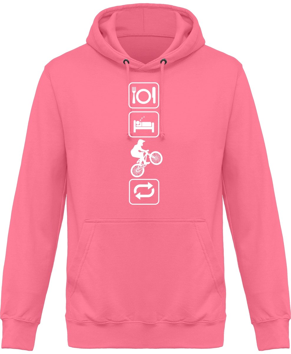 Eat, Sleep, Maastopyöräile huppari unisex - FourFan
