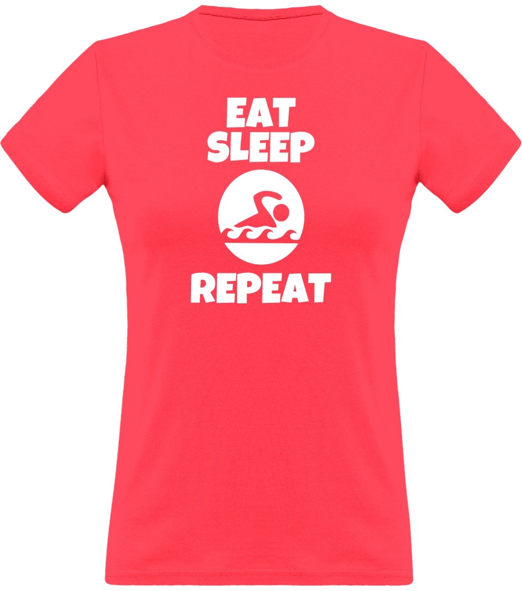 Eat, Sleep, Swim naisten klassinen t-paita - FourFan