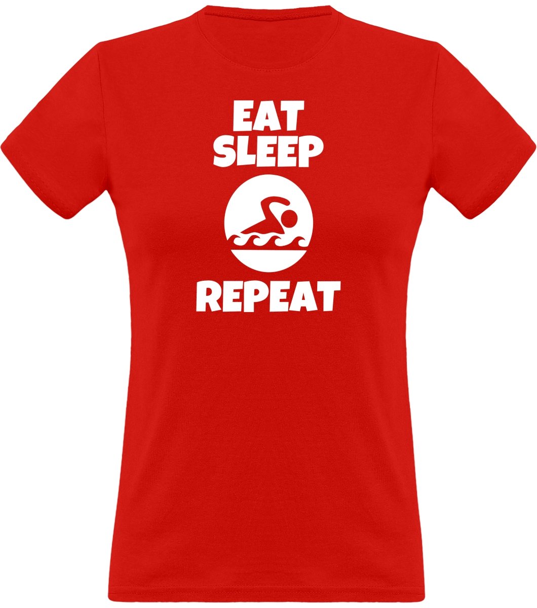 Eat, Sleep, Swim naisten klassinen t-paita - FourFan