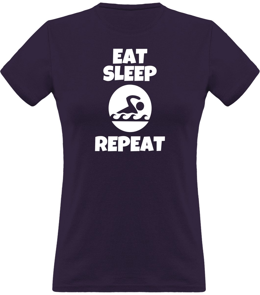 Eat, Sleep, Swim naisten klassinen t-paita - FourFan