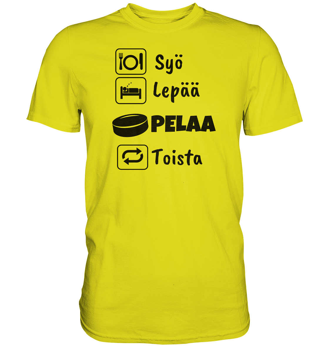 Syö, Lepää, Jääkiekko t-paita unisex - Premium Shirt