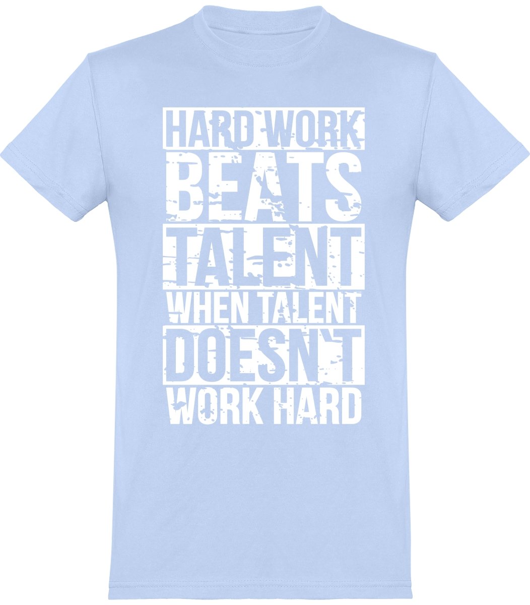 Hard Work valkoinen teksti unisex t-paita - FourFan