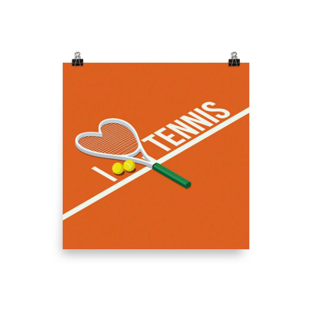 I sydän tennis juliste - FourFan