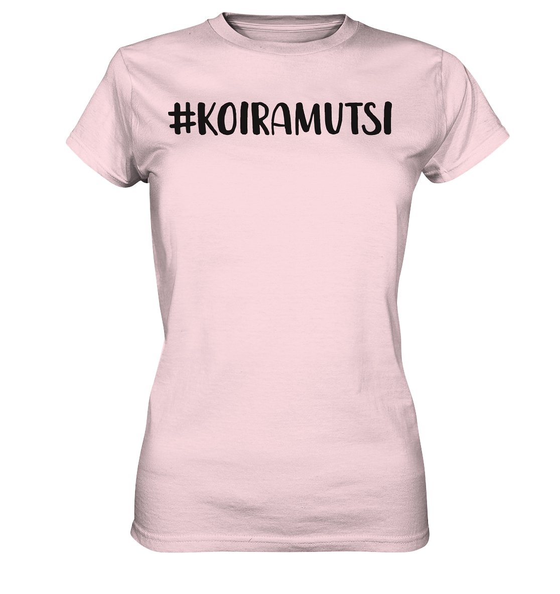 #koiramutsi t-paita naisten malli musta teksti - FourFan
