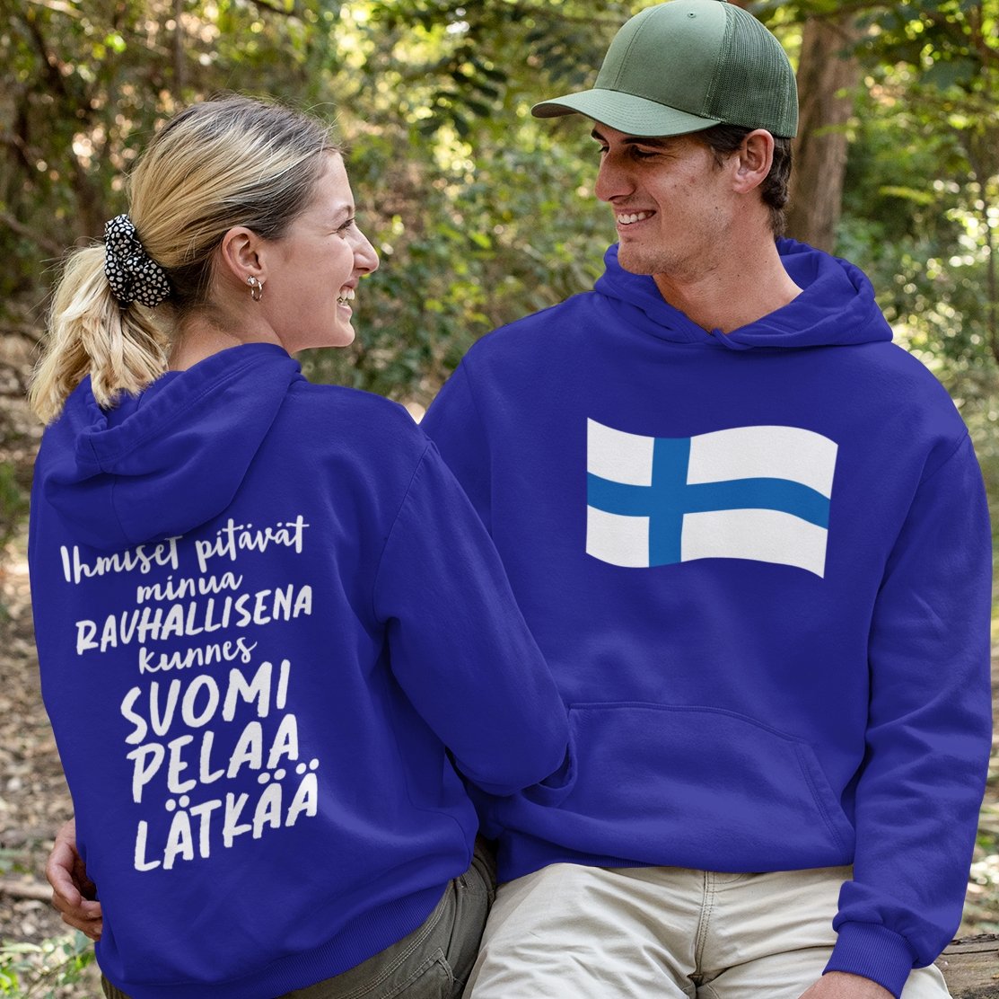 Kunnes Suomi pelaa lätkää huppari unisex - FourFan