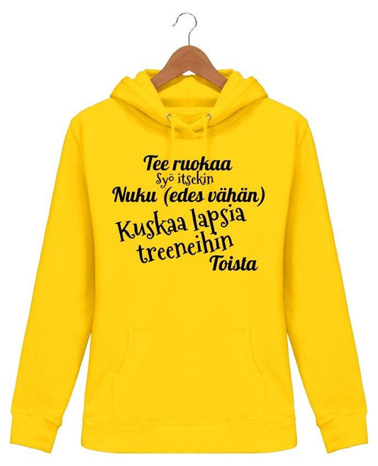Kuskaa lasta treeneihin huppari naisten malli - FourFan