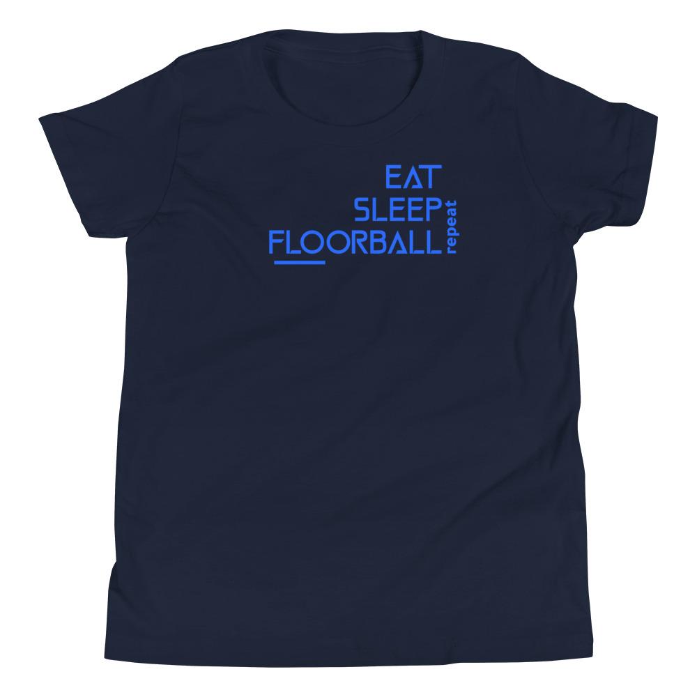 Lasten Eat Sleep Floorball t-paita - FourFan