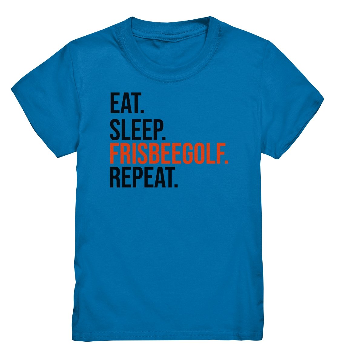 Lasten Eat Sleep Frisbeegolf t-paita - FourFan