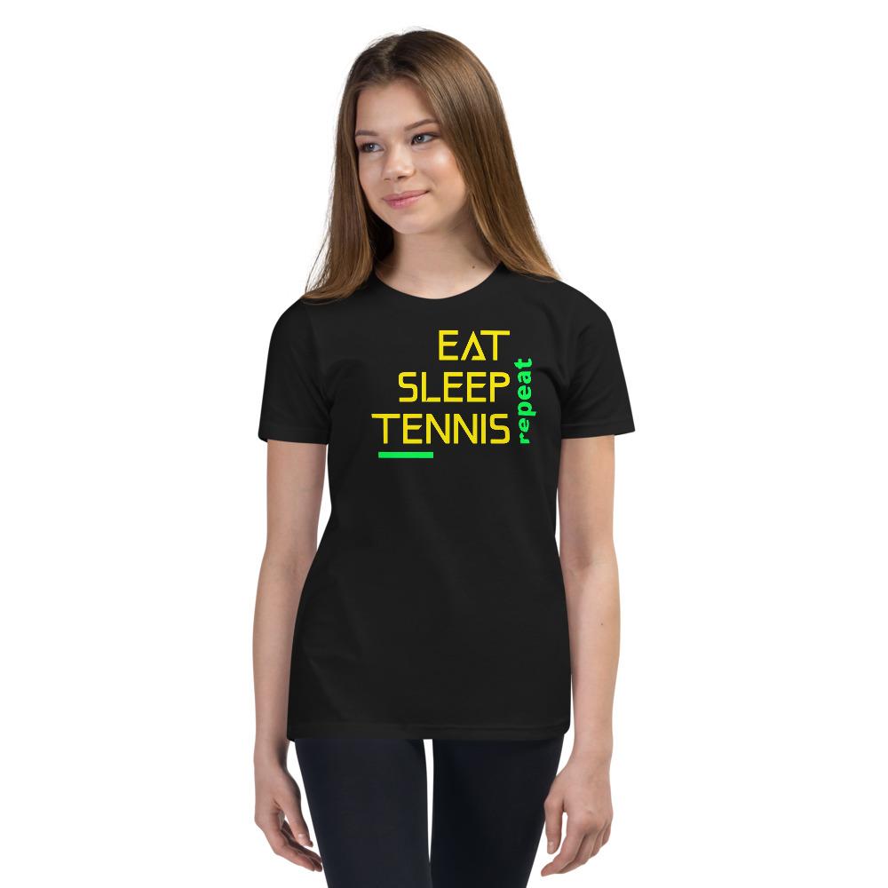 Lasten Eat Sleep Tennis t-paita - FourFan