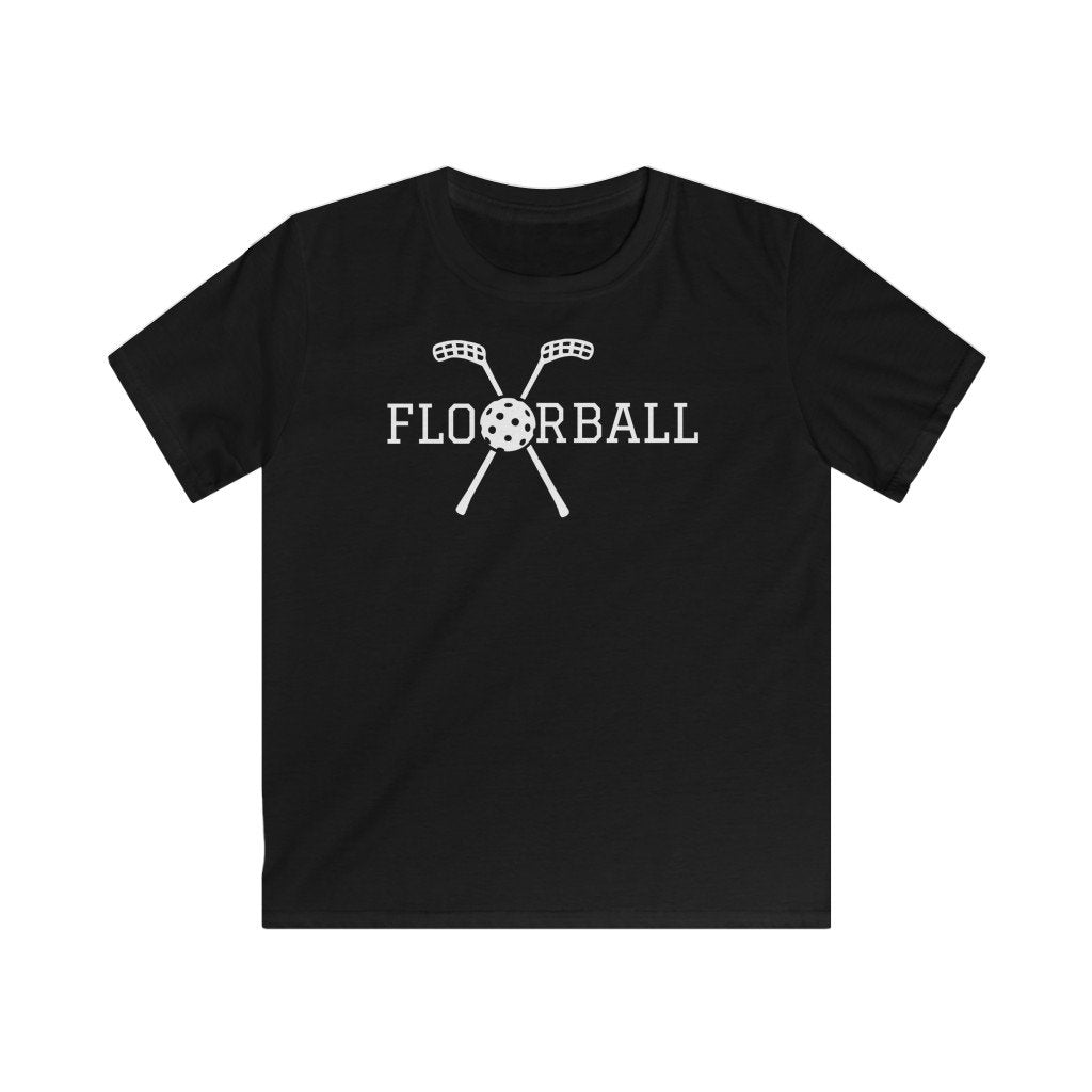 LASTEN FLOORBALL T-PAITA MUSTA - FourFan