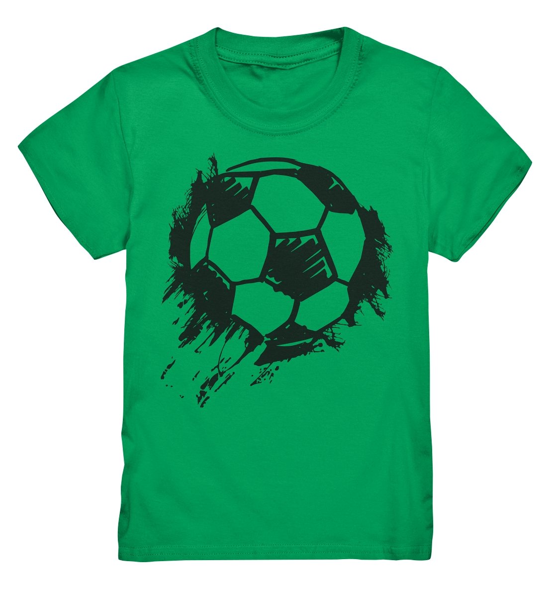 Lasten futis t-paita musta pallo - Kids Premium Shirt - FourFan