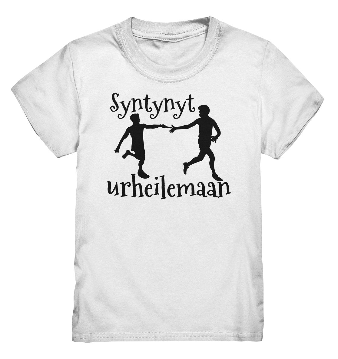 Lasten syntynyt urheilemaan yleisurheilu t-paita - FourFan