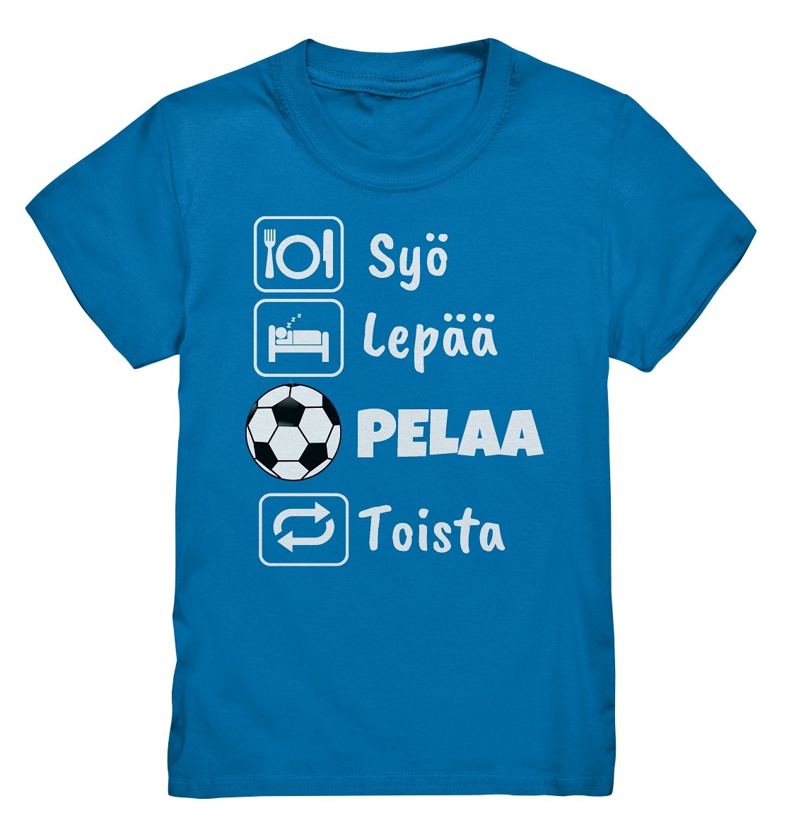Lasten Syö Lepää Futis t-paita - FourFan