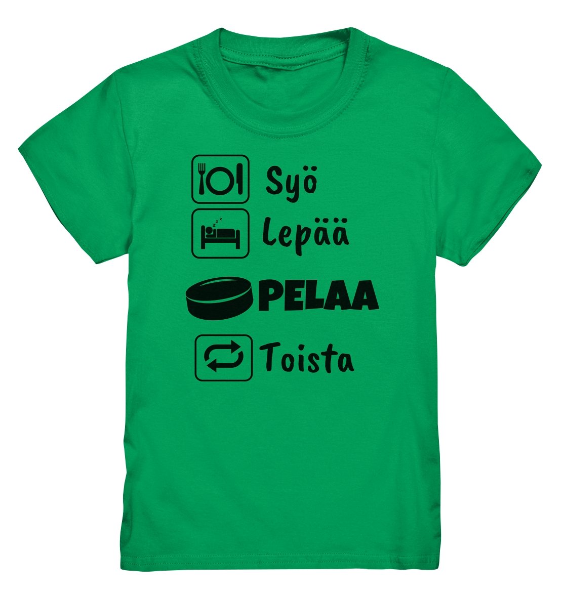 Lasten Syö, Lepää, Jääkiekko t-paita - Premium Shirt - FourFan