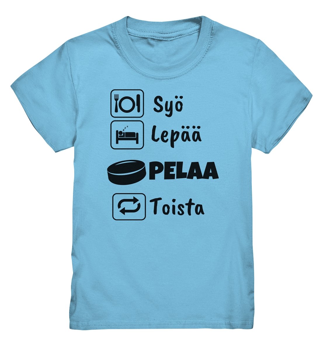 Lasten Syö, Lepää, Jääkiekko t-paita - Premium Shirt - FourFan