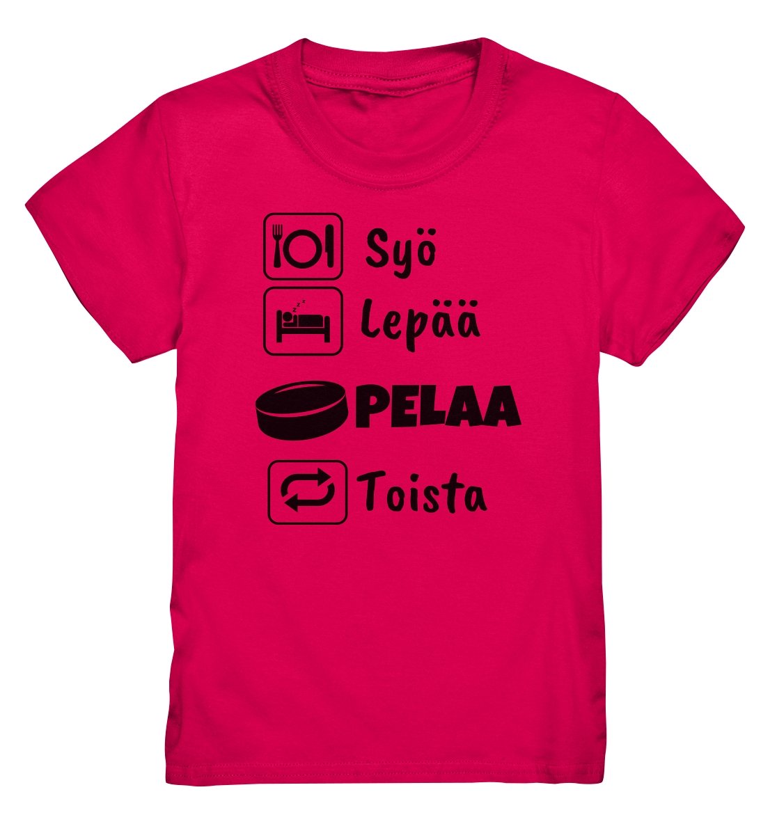 Lasten Syö, Lepää, Jääkiekko t-paita - Premium Shirt - FourFan