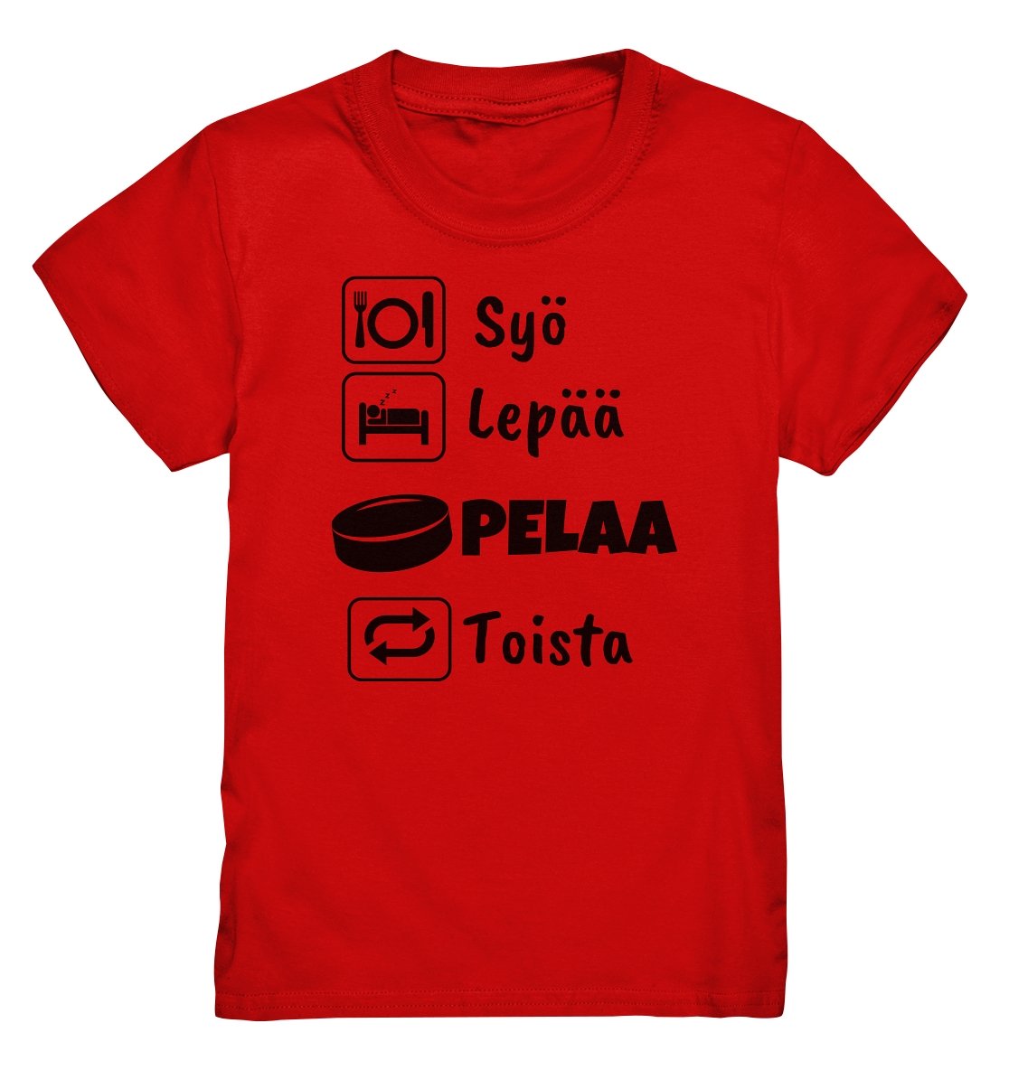 Lasten Syö, Lepää, Jääkiekko t-paita - Premium Shirt - FourFan