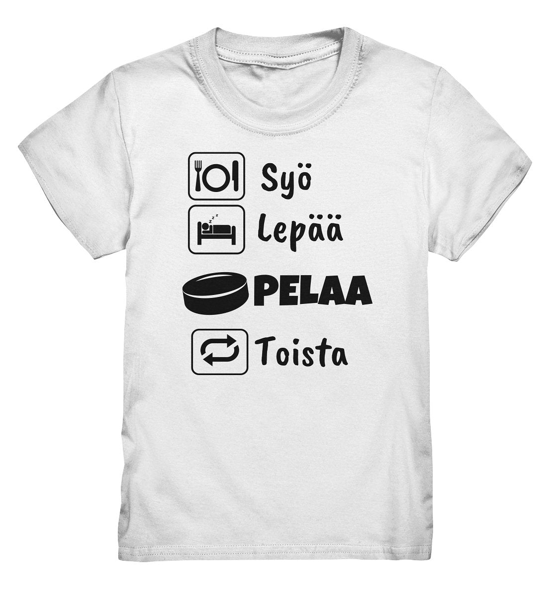 Lasten Syö, Lepää, Jääkiekko t-paita - Premium Shirt - FourFan