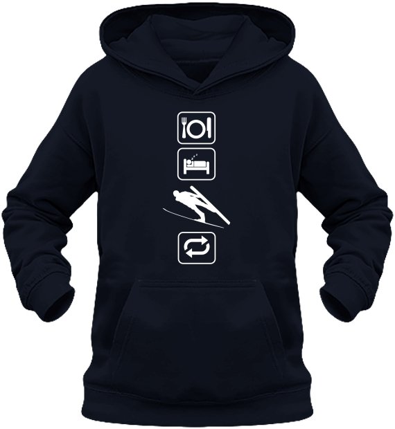 Lasten Syö Lepää Mäkihyppää huppari - FourFan