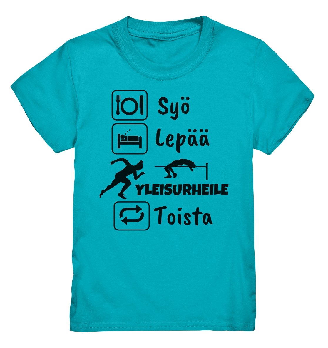 Lasten Syö, Lepää, Yleisurheile 2 t-paita - FourFan