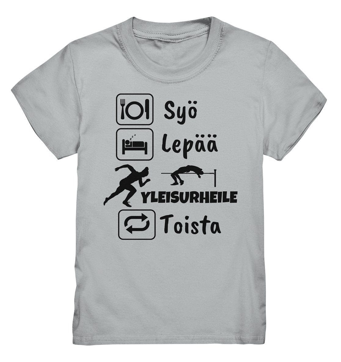 Lasten Syö, Lepää, Yleisurheile 2 t-paita - FourFan