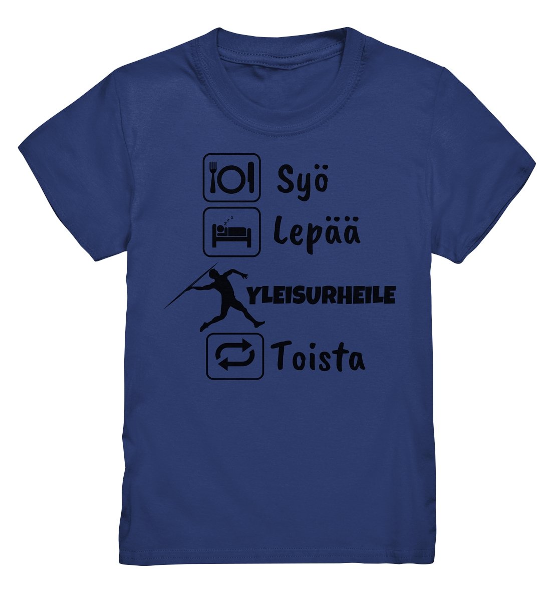 Lasten Syö, Lepää, Yleisurheile t-paita - FourFan