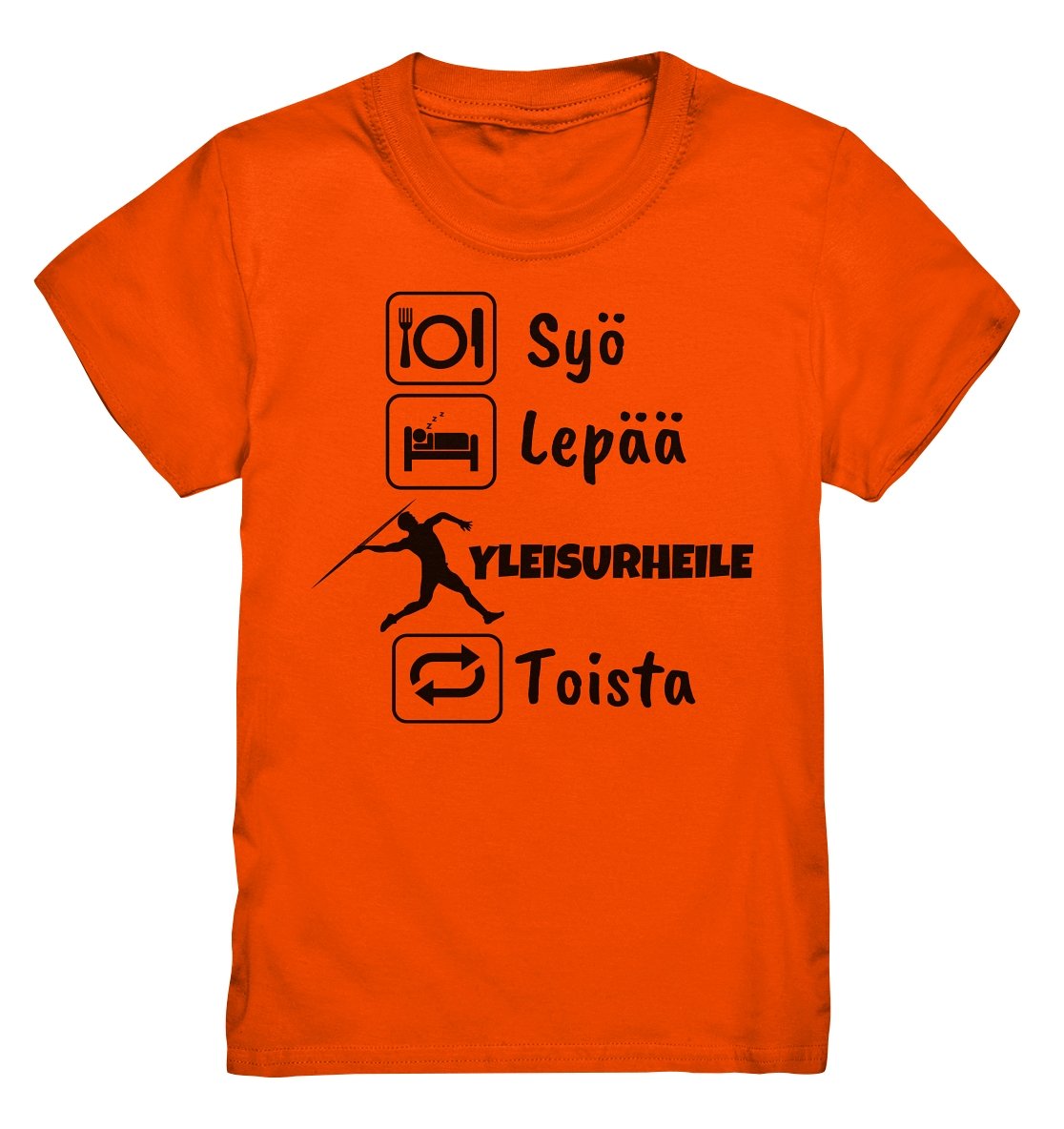 Lasten Syö, Lepää, Yleisurheile t-paita - FourFan