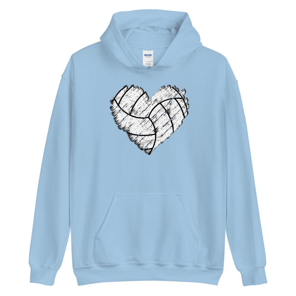 Lentopallosydän huppari unisex - FourFan