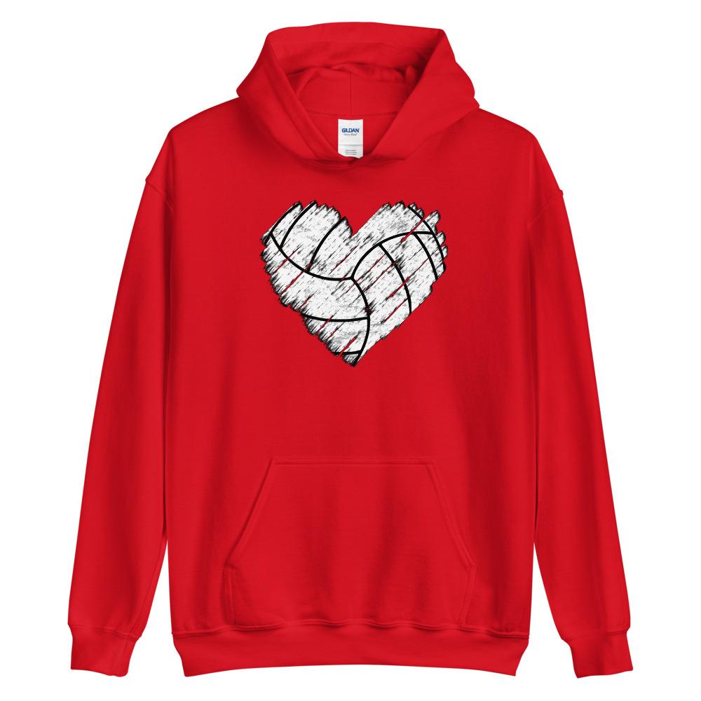 Lentopallosydän huppari unisex - FourFan