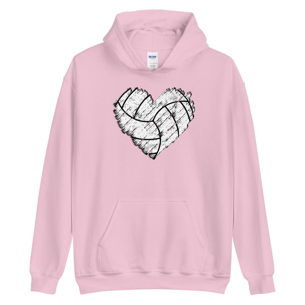 Lentopallosydän huppari unisex - FourFan