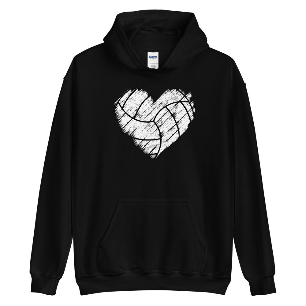 Lentopallosydän huppari unisex - FourFan