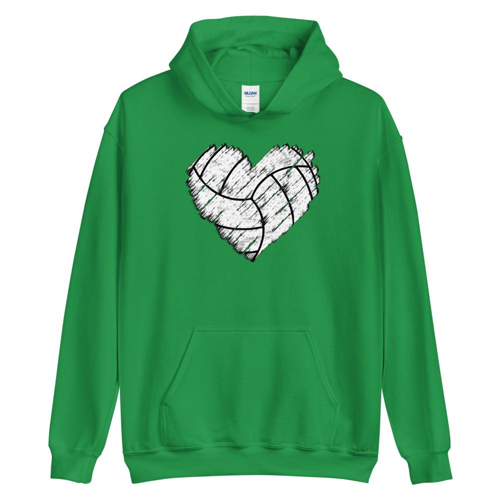 Lentopallosydän huppari unisex - FourFan