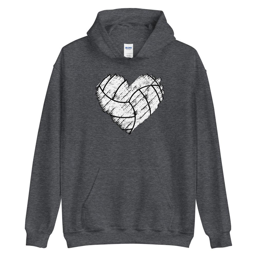 Lentopallosydän huppari unisex - FourFan