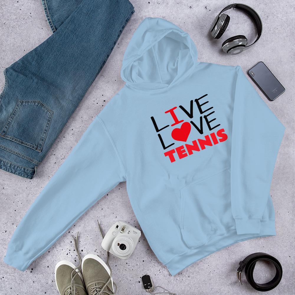 Live Love Tennis huppari unisex - FourFan