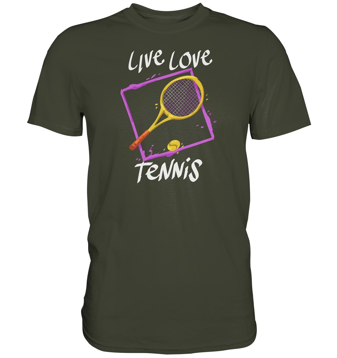 Live, Love Tennis t-paita unisex - FourFan