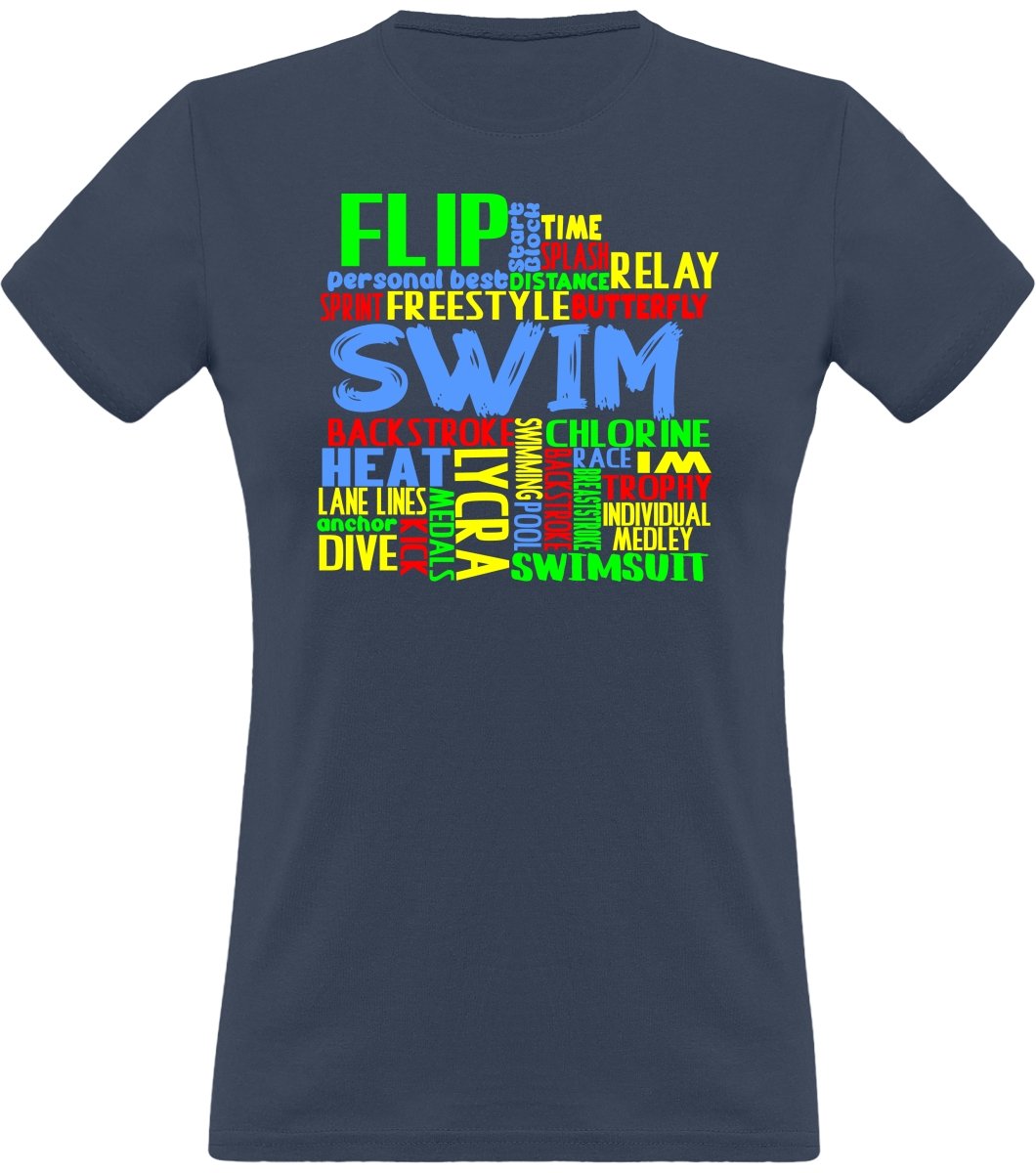 Naisen Swim uinti t-paita - FourFan