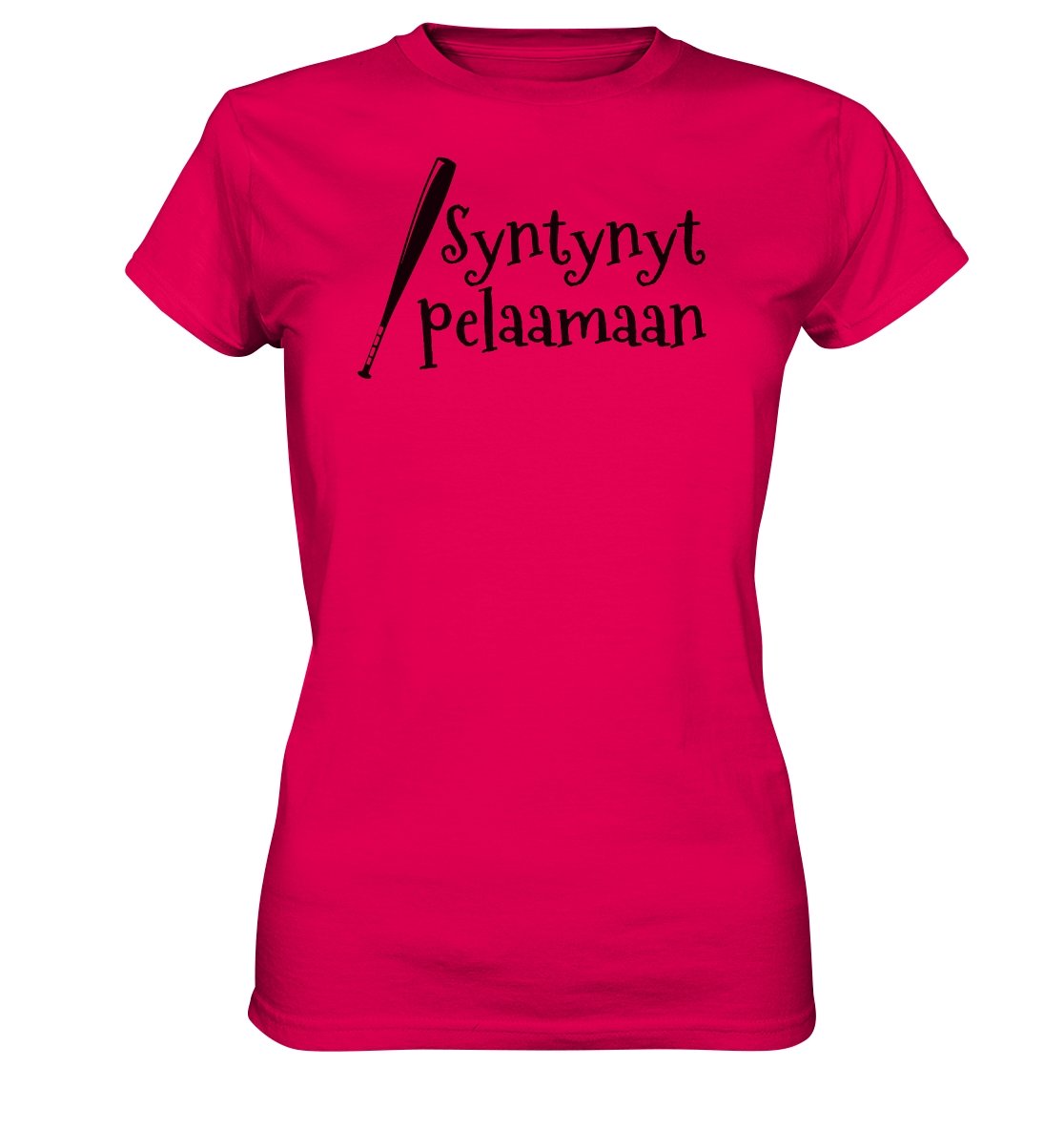 Naisten Syntynyt pelaamaan pesis t-paita - Ladies Premium Shirt - FourFan