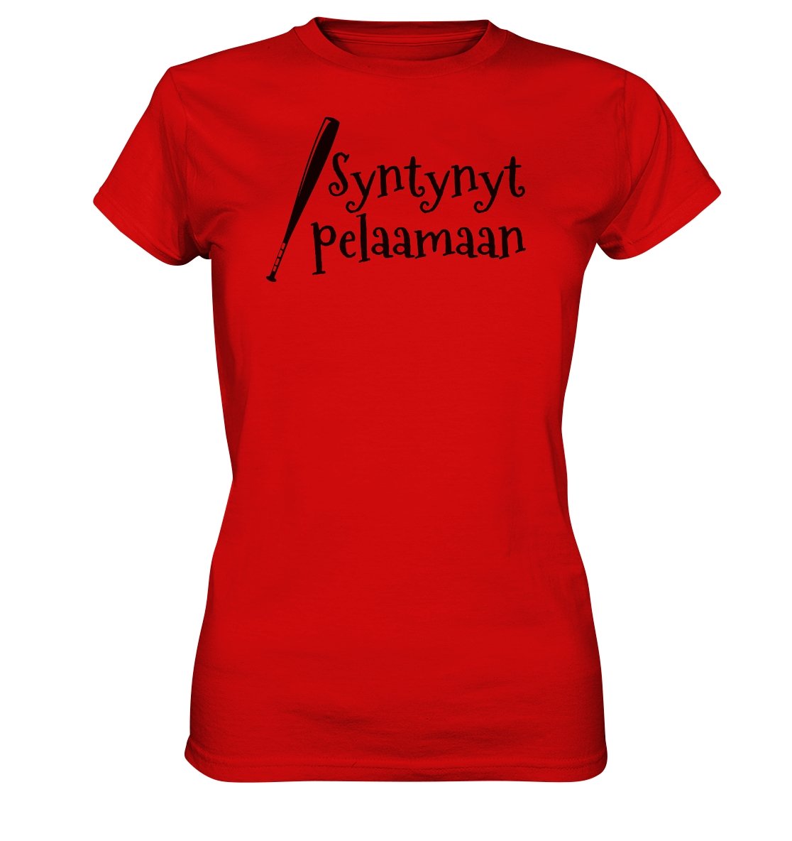 Naisten Syntynyt pelaamaan pesis t-paita - Ladies Premium Shirt - FourFan