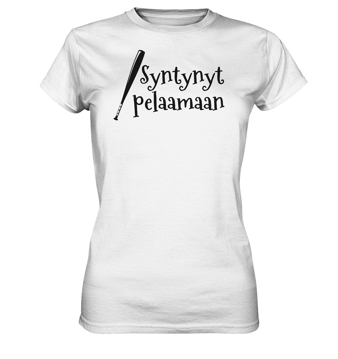 Naisten Syntynyt pelaamaan pesis t-paita - Ladies Premium Shirt - FourFan