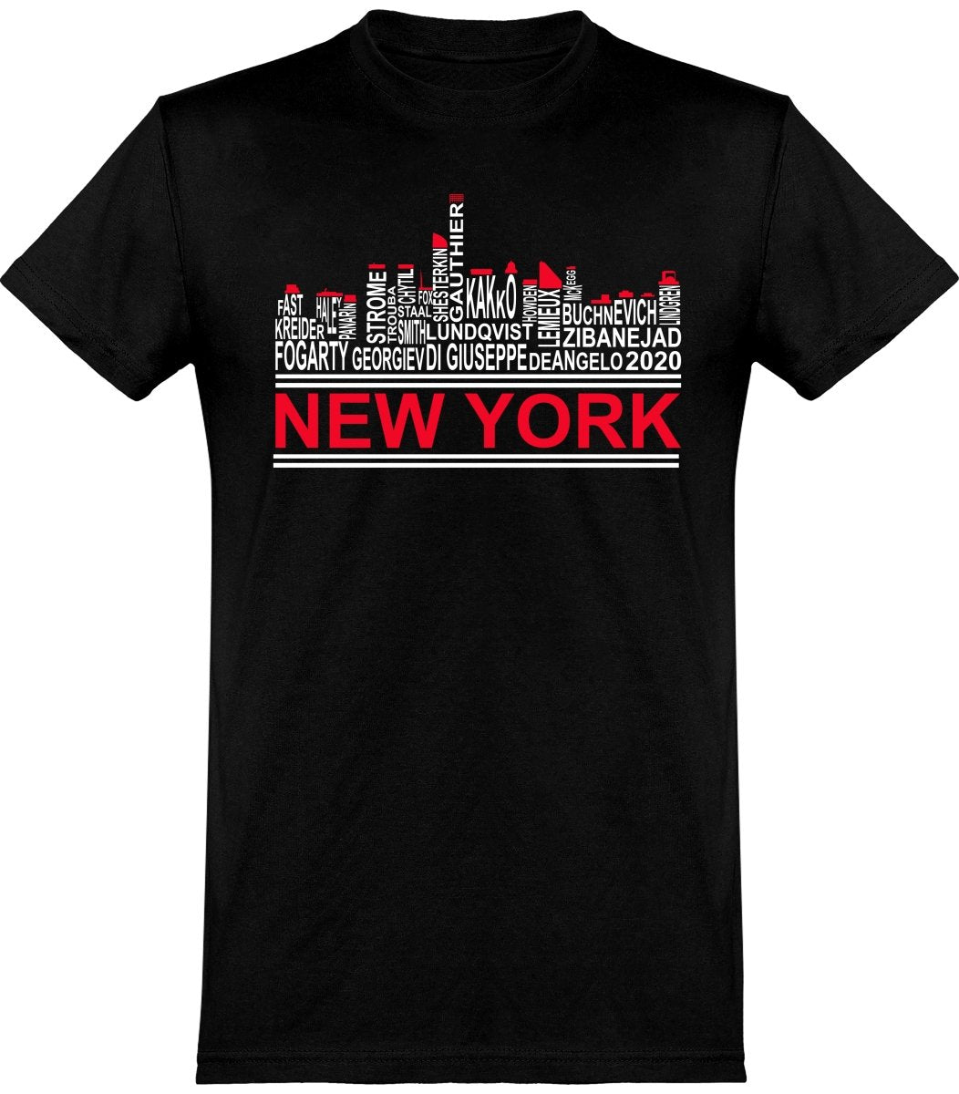 New York skyline jääkiekko 2020 t-paita unisex - FourFan
