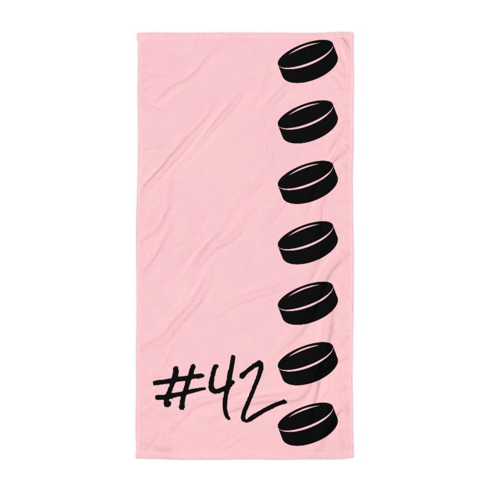 Pelaajan numero jääkiekko pyyhe # - FourFan